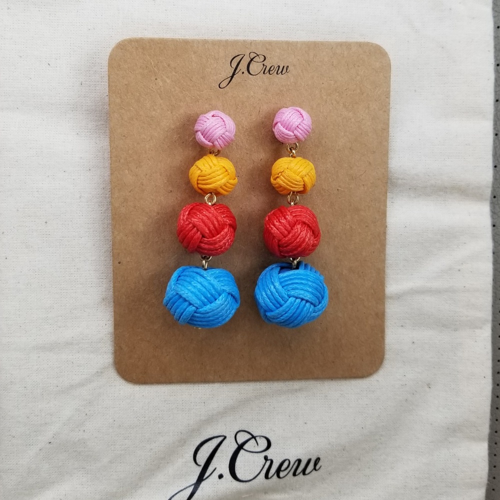 NWT, J. Crew, Love Knot Drop Earrings - Picture 2 of 5